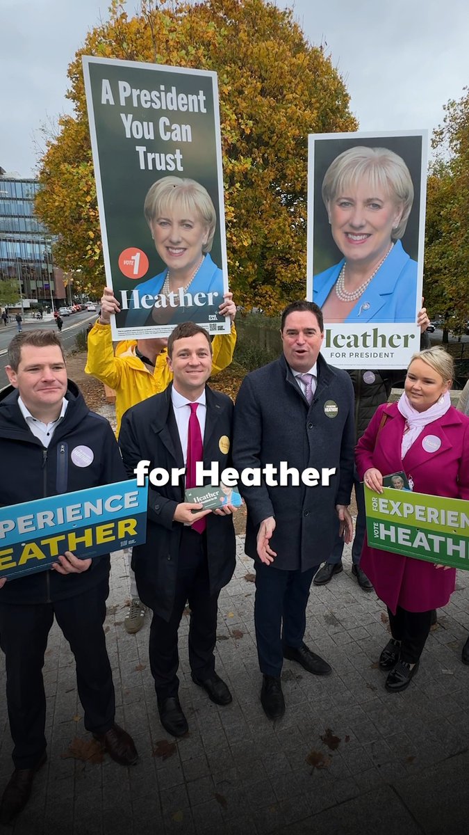 Just 3 days to go until polling day! We need to elect a President who will help unite our people and deliver for our communities. This Friday, Vote No.1 Heather Humphreys