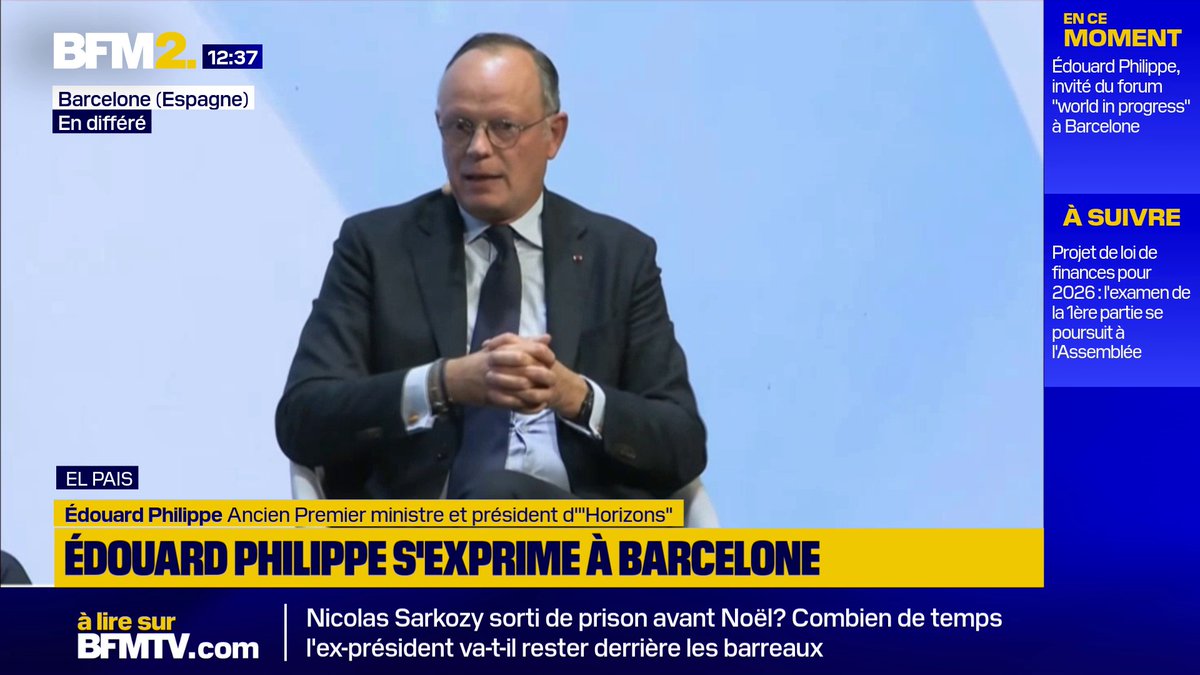 💬 Emmanuel Macron "a provoqué la situation actuelle en faisant la dissolution de 2024, qui est un désastre, et il en est le responsable" Édouard Philippe réaffirme qu'il n'y a "aucune autre solution crédible" que le départ d'Emmanuel Macron #BFM2