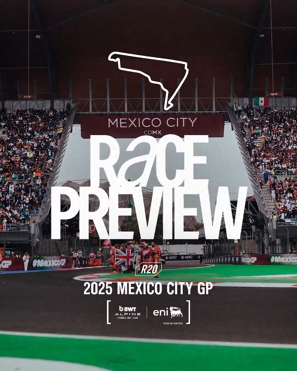 ¡Hola, México! 🇲🇽 A weekend full of passionate fans, delicious food, and of course - thrilling racing! Take a lap around the Autódromo Hermanos Rodríguez with Franco Colapinto presented by eni.