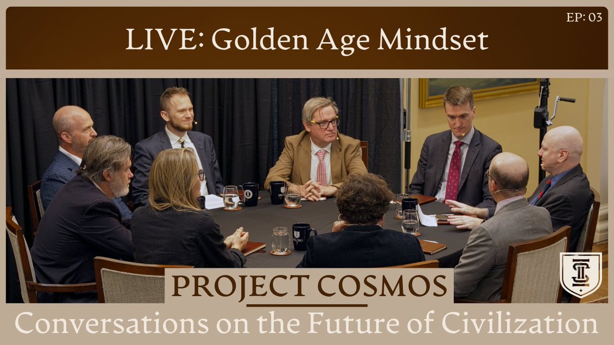 Golden Age Mindset I Project Cosmos LIVE (0:00) Panelist Introductions (2:52) Remembering Charlie Kirk (3:59) Honoring Charlie Kirk's Legacy (6:23) Defining a New Golden Age (10:44) Feminism, Gender, and Cultural Renewal (23:15) Civic Art and the Age of Marble (43:14) Post-Liberalism and the Recovery of Moderation (53:19) The Case for Western Universalism (1:00:00) American Nationalism and Western Leadership (1:15:00) Religious Revival and Cultural Renewal (1:30:00) Economic Policy and Governance Priorities (1:45:00) Architecture, Memorials, and Democratic Design (1:55:00) Closing Recommendations and Final Thoughts The third episode of Project Cosmos (Conversations on the Future of Civilization) is here! Featuring: Daniel McCarthy, Kevin Roberts, Rod Dreher, Phillip Blond, Johnny Burtka, Justin Shubow, Nathan Pinkoski, Mary Harrington, Michael P Gibson