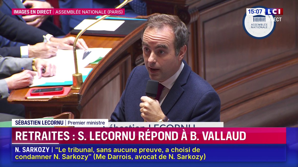 🗣️ "Monsieur le président Vallaud, nous ne sommes pas d'accord sur la manière de traiter cette question de la réforme des retraites, mais j'avais pris un engagement, c'est que le débat puisse avoir lieu, il aura lieu comme le veut la démocratie" : Sébastien Lecornu