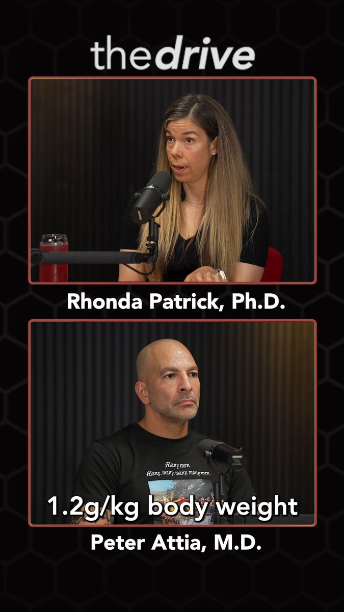 How Older Adults Can Stop Muscle Loss | Rhonda Patrick, Ph.D. (Dr. Rhonda Patrick) This clip is from episode # 369 of The Drive which was released today (10/20/25). In the full episode, we cover: -How protein requirements evolve with age, activity, and goals, and why building muscle early is critical for long-term health -The connection between protein intake, mTOR, and longevity, and why fears around activation are largely misplaced -Why creatine’s cognitive effects may be as important as its role in physical performance -How regular heat exposure supports recovery, enhances mood, and may help protect against neurodegenerative disease -More Watch or listen (Ep. # 369) to the full episode on my website or your favorite podcast player.