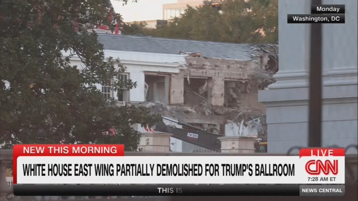Host: The White House, one of those places where you say, 'the stories these walls could tell if they could talk.' Well, some of those walls are now coming down. The facade of the East Wing is now being demolished as part of Trump's latest renovation plan to construct a $200 million ballroom.