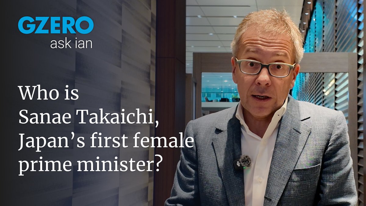 historic day in japan. takaichi sanae becomes the country’s first female prime minister. and she’s aligned, politically and personally, with trump. GZERO Media