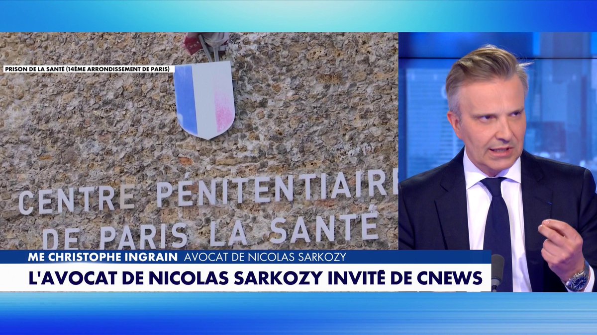 Me Christophe Ingrain : «Nicolas Sarkozy n'a rien à faire en détention. Le dossier n'est plus le même. La construction intellectuelle, qui repose sur une hypothèse, elle-même fondée sur un document qui n'existe plus, tout ça est délirant. C'est irréel.» #Punchline