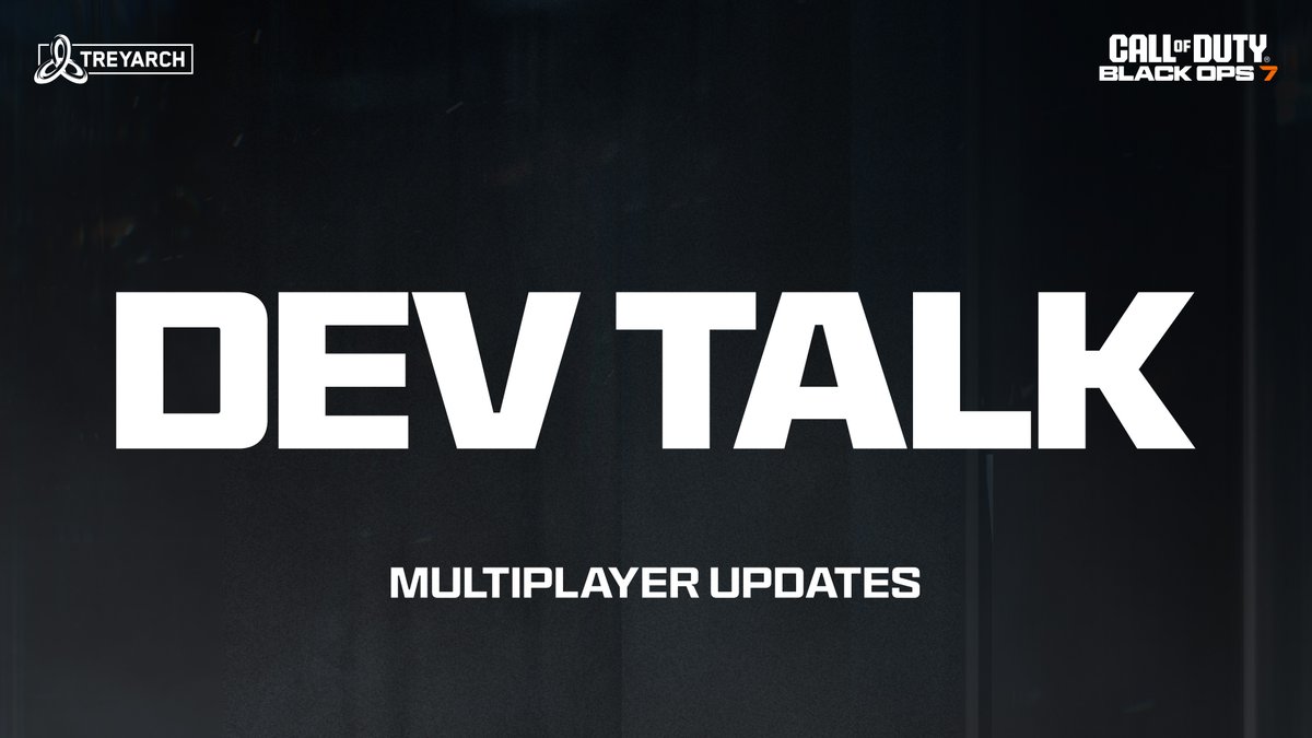 We've got some BIG updates to MP coming out of the #BlackOps7 Beta in our latest Dev Talk: ✅ ADS &amp; Dexterity changes ✅ Aim assist adjustments ✅ Louder footsteps ✅ New slide tuning ✅ Perk distribution updates ✅ New Perk combinations ✅ Faster mantle speeds ➕ more to come!