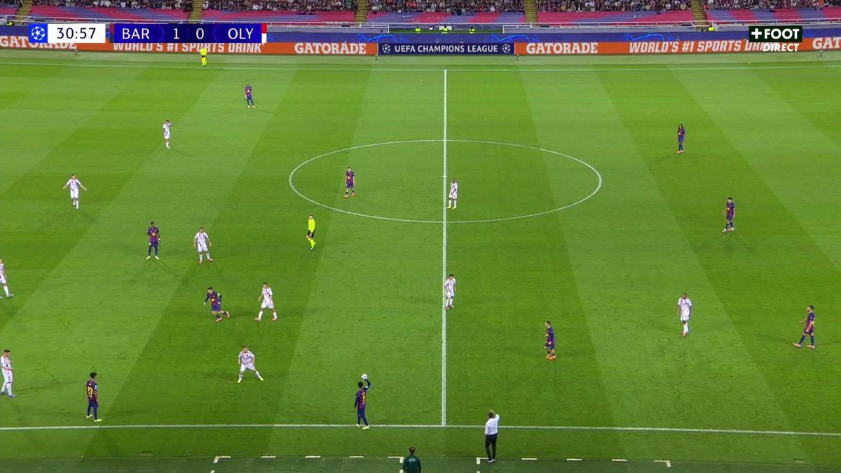 𝗣𝗢𝗣𝗢𝗣𝗢 𝗟𝗘 𝗖𝗥𝗢𝗖𝗛𝗘𝗧 𝗗𝗘 𝗟𝗔𝗠𝗜𝗡𝗘 𝗬𝗔𝗠𝗔𝗟 !!! 🥵😱 Fermin Lopez ouvre le score pour le Barça ! ⚽️💙❤️ Mais quel boulot de Lamine Yamal sur la défense de l’Olympiakos. 🤯 🎥 CANAL+ Foot