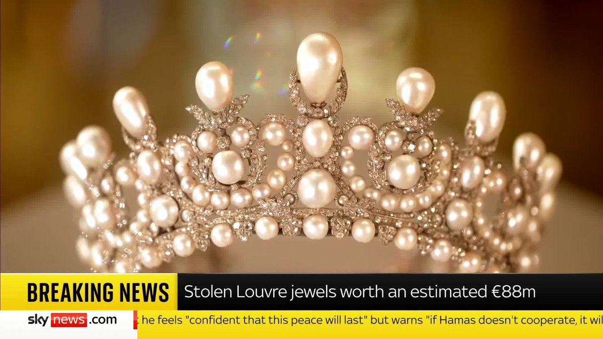 JUST IN: Paris prosecutor says jewels stolen from the Louvre are worth around $100 million