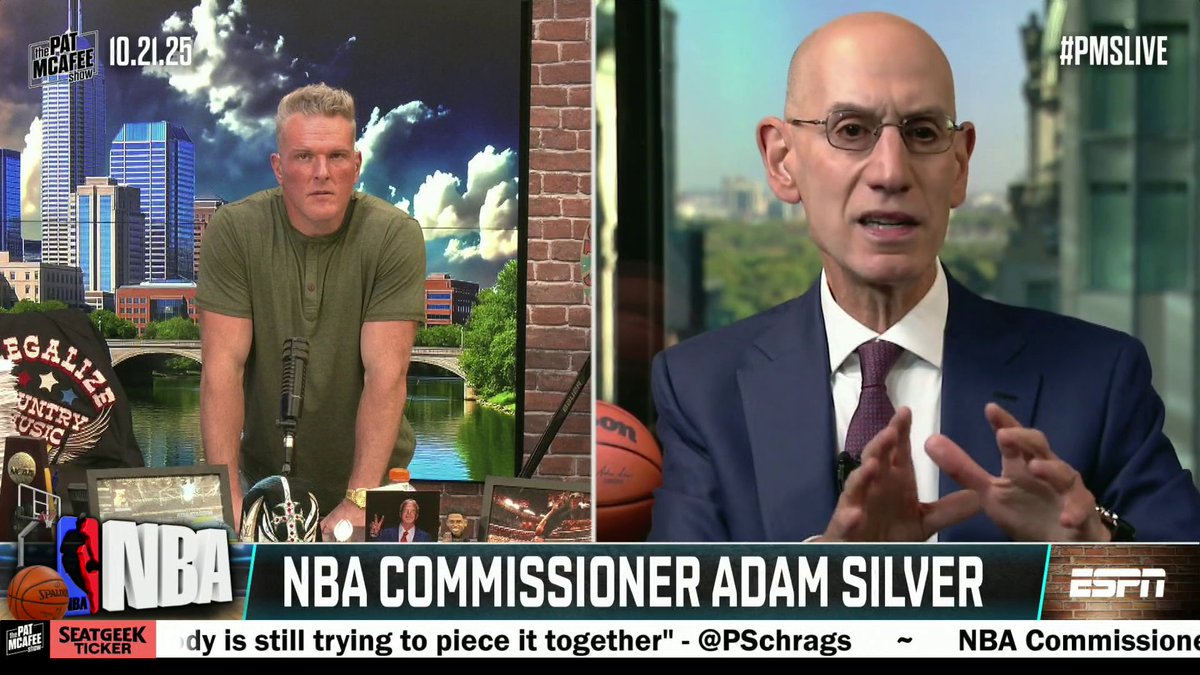 NBA commissioner Adam Silver outlines the league's approach to sports betting this season ⤵️ (via Pat McAfee)