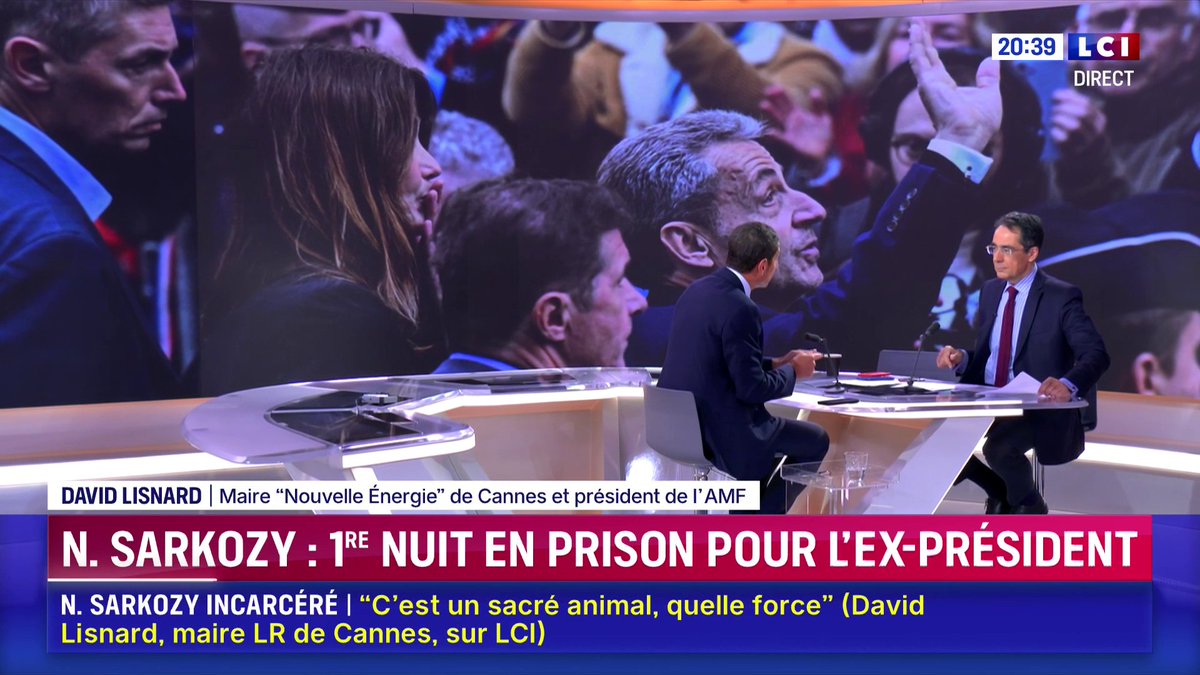▶️ Nicolas Sarkozy incarcéré 🗣️ "Nicolas Sarkozy, dans ces circonstances absolument douloureuses pour lui... se projette tout le temps, il est dans l'avenir" : David Lisnard qui estime que l'exécution provisoire "est une grave erreur, y compris dans le cas de Marine Le Pen".