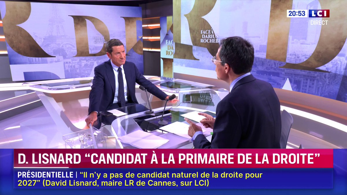 🗣️ "Il faut qu'il y ait une union de la droite, il faut un pôle fort qui puisse gagner contre la gauche et le RN" : David Lisnard 📺 Face à Darius Rochebin