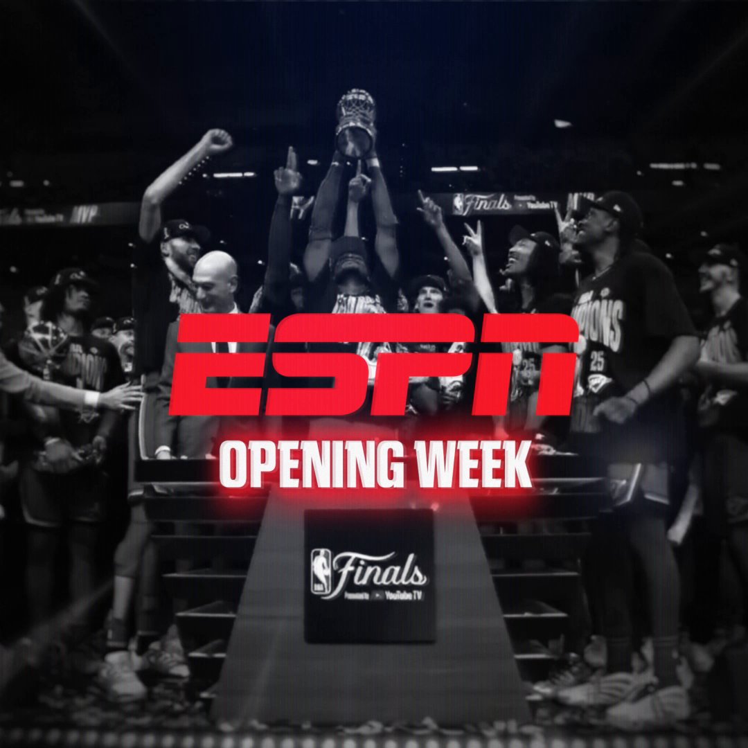 THE WORLD IS WATCHING 💥 The NBA on ESPN is happening now. Opening week is here 🍿