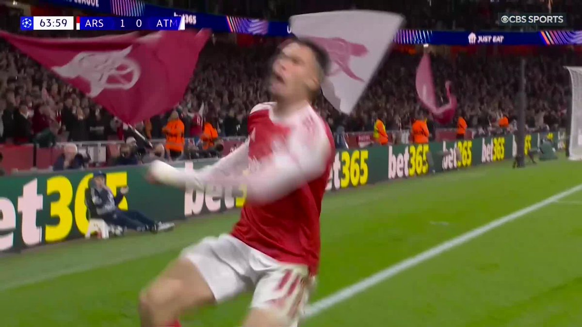 STOP YOUR SCROLL, WATCH THIS GOAL 🤩 Fantastic run from Myles Lewis-Skelly and a great finish by Gabriel Martinelli.