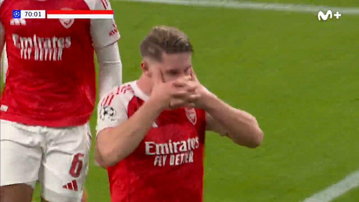Otra vez Rice. Otra vez el balón parado. El Arsenal hace el cuarto. #UCL #LaCasaDelFútbol