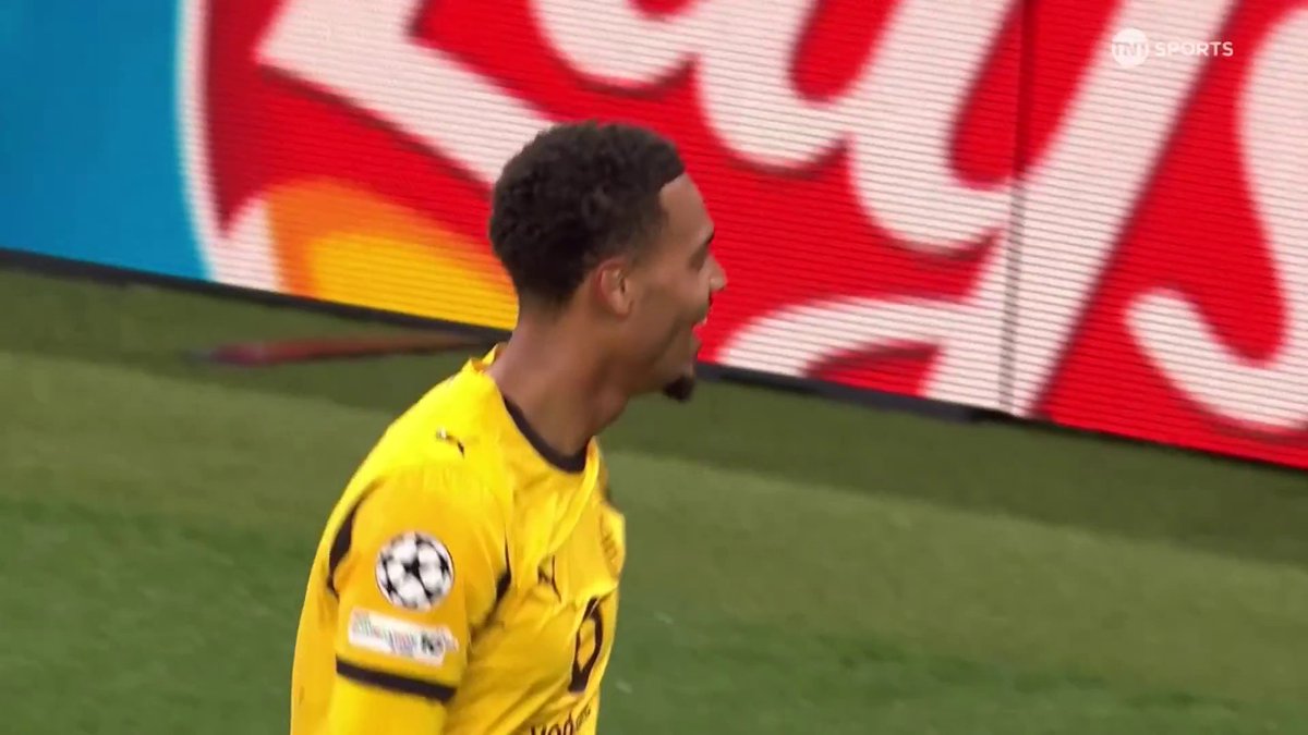 Felix Nmecha at the double for Dortmund against Copenhagen 💫 📺 TNT Sports &amp; discovery+ UK