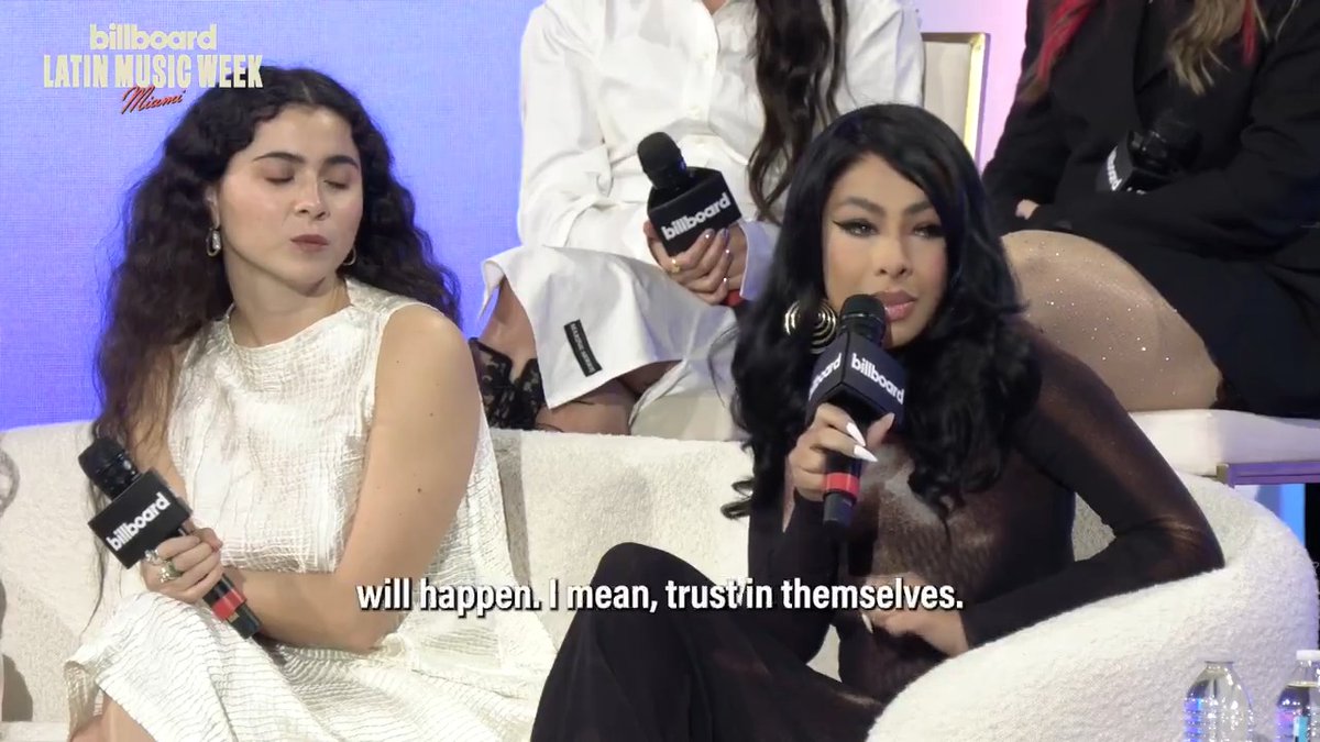 Yailin shares her advice to women during The Women’s Panel: Global Rising at Billboard Latin Music Week 2025.
