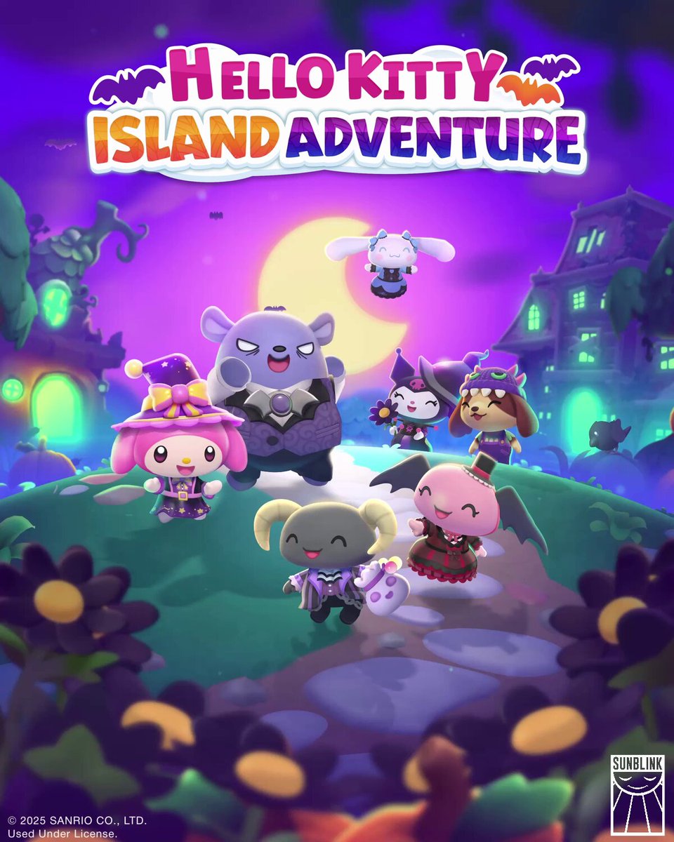 Spooky Celebration is here! 🎃 Trick-or-treat for spooky cute outfits and witchy decor 👻🧹 ⁠ Play #HelloKittyIslandAdventure on Apple Arcade, Nintendo Switch, and Steam 🕹️