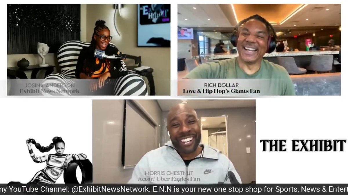 With NYG @ PHI rematch this Sun.. Actor & #Eagles Fan Morris Chestnut: "So you're a Jalen Hurts hater?" Love & HipHop's #Giants fan Rich Dollaz: "..There's something about him that doesn't allow me to put him in my top5 QBS." Jo: Oh Lawd FULL DEBATE: