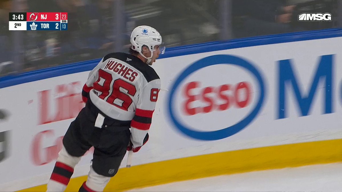 A hat trick for Jack Hughes gives him six goals in three games 🤯
