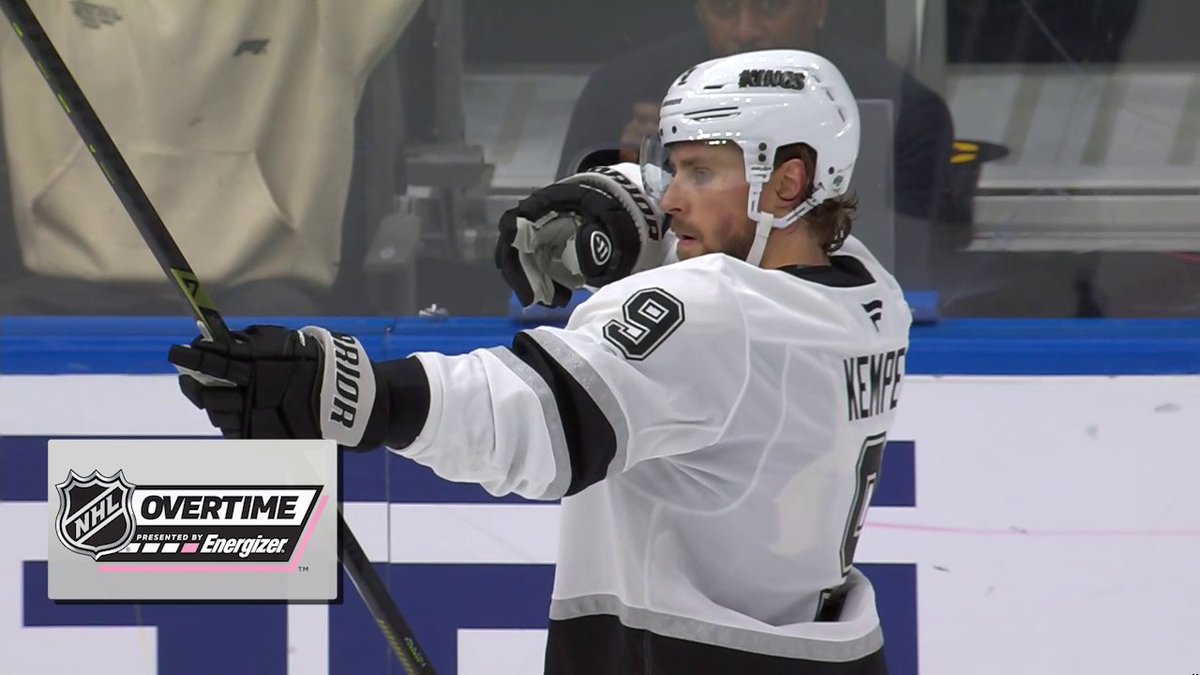"GOODBYE, GOODNIGHT, GAME OVER!" 🗣️ Adrian Kempe wins it for the LA Kings in Energizer overtime!