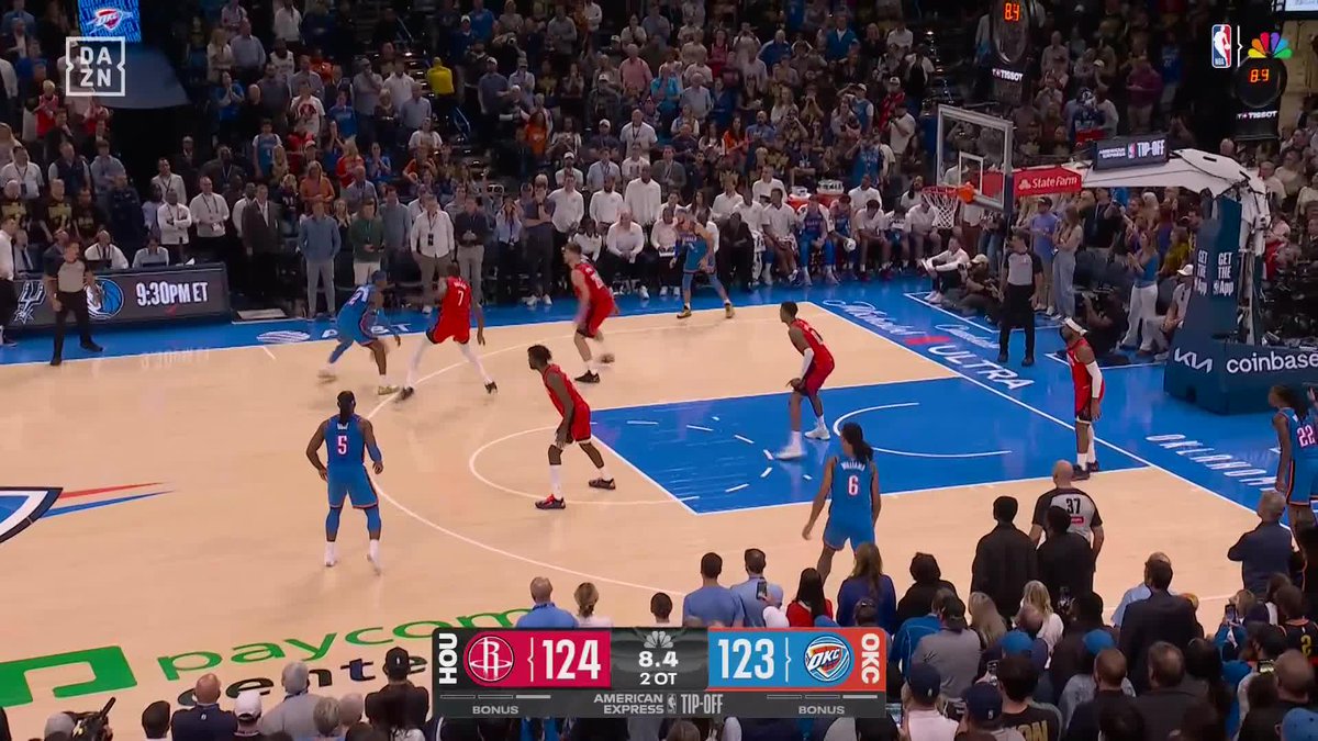 UN FINAL DE INFARTO PARA UN PARTIDO DE PELÍCULA 🤯 A falta de dos segundos, Gilgeous-Alexander le saca una falta a Kevin Durant... PARA QUE OKLAHOMA GANE EL PARTIDO DESPUÉS DE DOS PRÓRROGAS 🔥 #NBAxDAZN 🏀🇺🇸