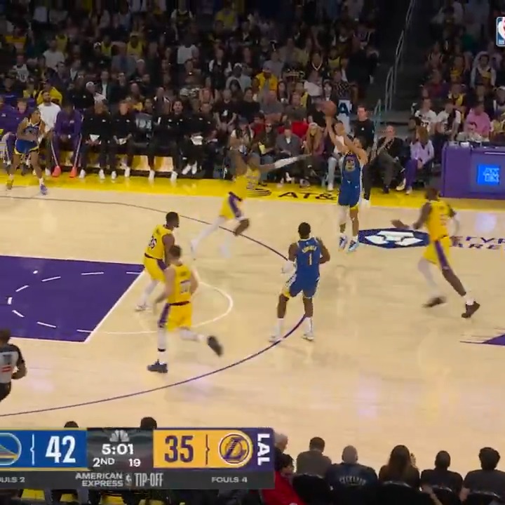 Curry from downtown 📺 NBA on NBC and Peacock