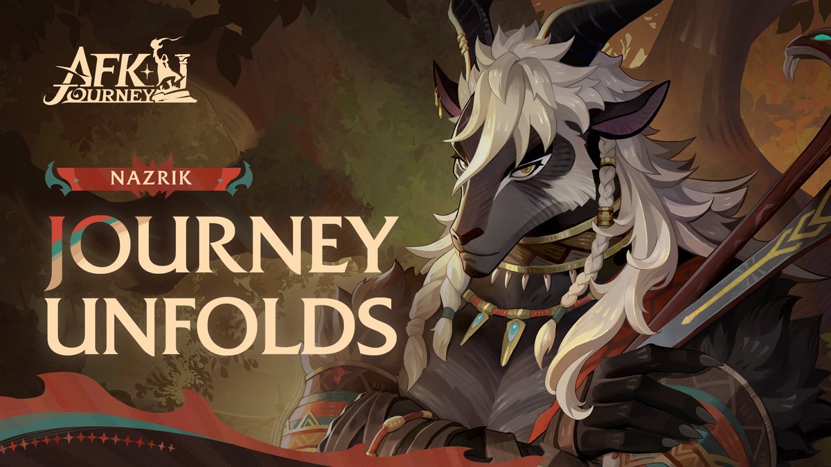 Relentless in pursuit, Nazrik wears down his prey with unwavering focus. Once he sets his sights on a target, his spear follows, no matter how far they run. Are you ready for the hunt? #AFKJourney