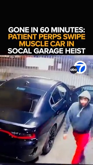 Crooks steal a Dodge Charger before realizing they can't get the muscle car out of the garage without a remote. They spend the next hour looking for the clicker. The unwitting neighbor who let them flee before going in hot pursuit. Tonight at 11 from ABC7