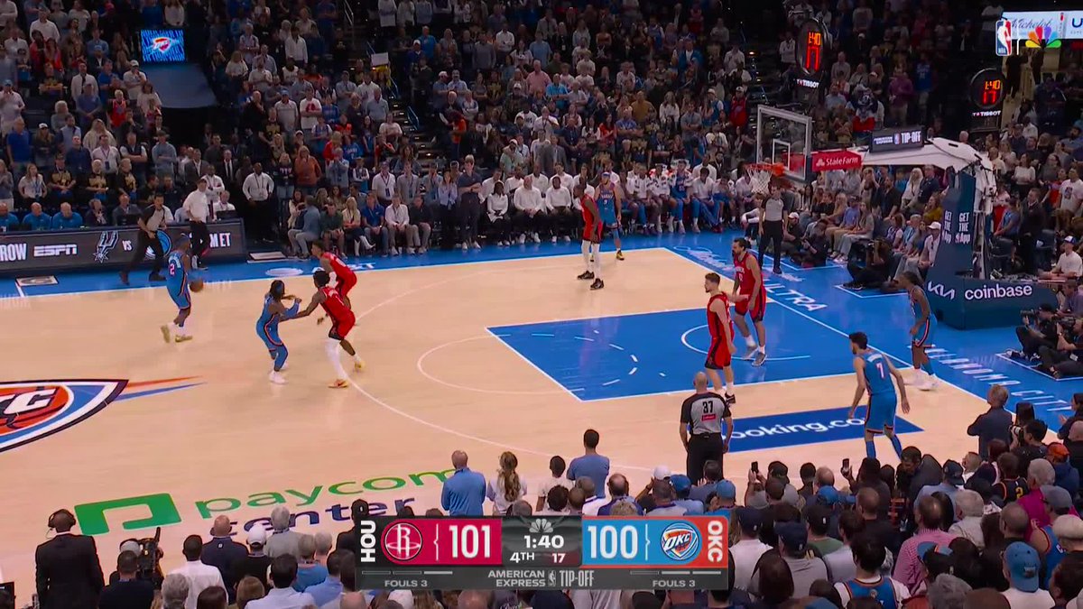 WHAT AN EPIC WAY TO START THE SEASON! 🍿 The Thunder outlast the Rockets in an 2OT instant classic.