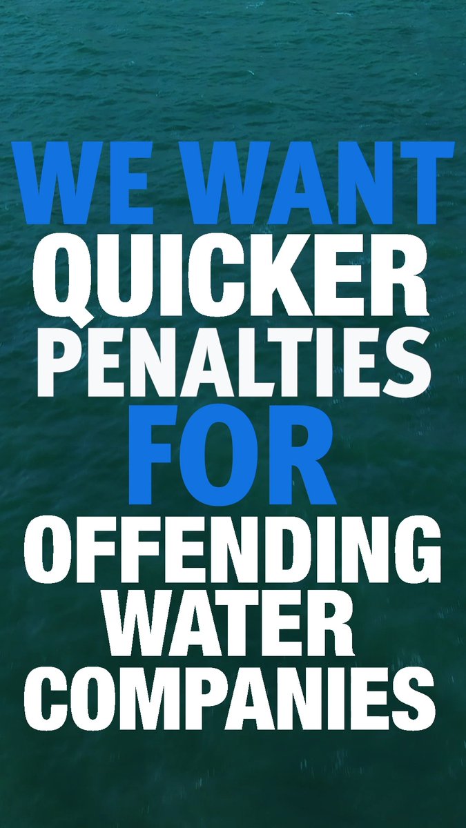 We're proposing tough, swift penalties to clamp down on water companies harming the environment. These will allow quick action without lengthy investigations. We're taking action to clean up our rivers, lakes and seas. Have your say: