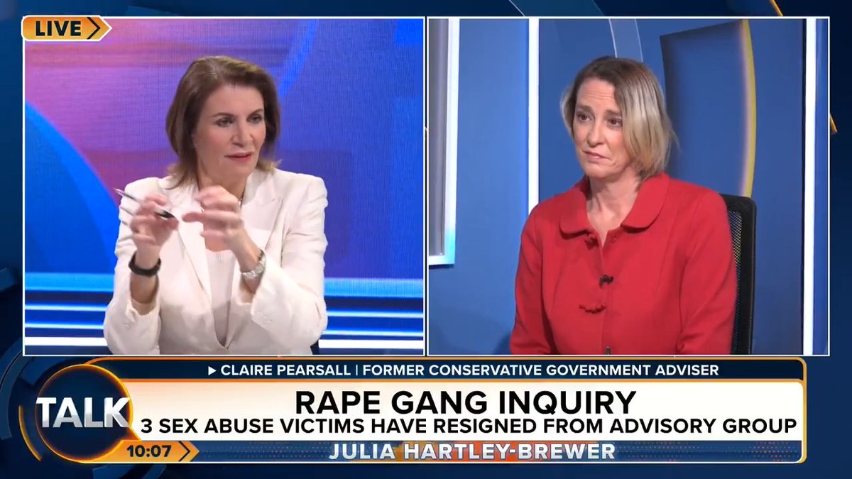 "The fact they were not challenged for 20 years is because of their ethnicity, religion and the urge of police and social workers to brush it under the carpet." Julia Hartley-Brewer talks about the importance of having a proper inquiry into the grooming gang scandal. Julia Hartley-Brewer