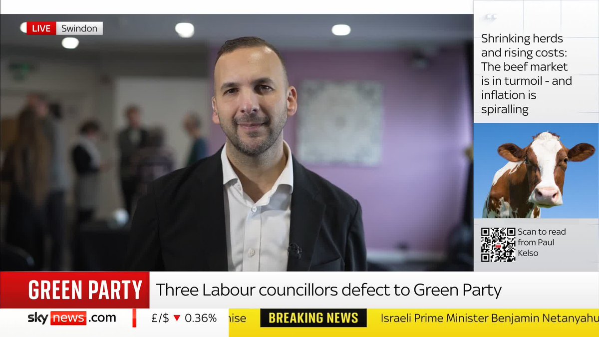 "If you want a party who offer bold politics... Your home is not in the Labour Party" Green Party leader Zack Polanski tells Sky's Gareth Barlow as three Labour councillors defect to the Green Party 📺 Sky 501 &amp; YouTube