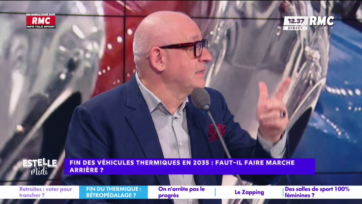 🚗 Fin des véhicules thermiques prévue en 2035 🎙️ frédéric hermel🇫🇷 : "Les électriques sont un scandale économique, social, écologique ! J'ai rencontré le PDG d'un grand constructeur, il explique que c'est une folie ! Les diesels, il n'y a quasiment plus de pollution !" #EstelleMidi
