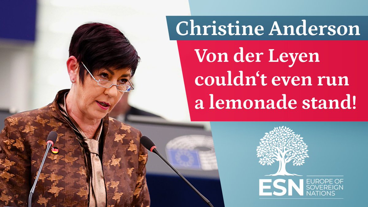 ++ You couldn't even run a lemonade stand! ++ #VonderLeyen is presenting her ‘Work Programme’ and it’s the same as ever: empty promises and bureaucratic platitudes. I put it bluntly: Ursula @vonderLeyen couldn’t even run a lemonade stand, let alone the EU. ESN Group