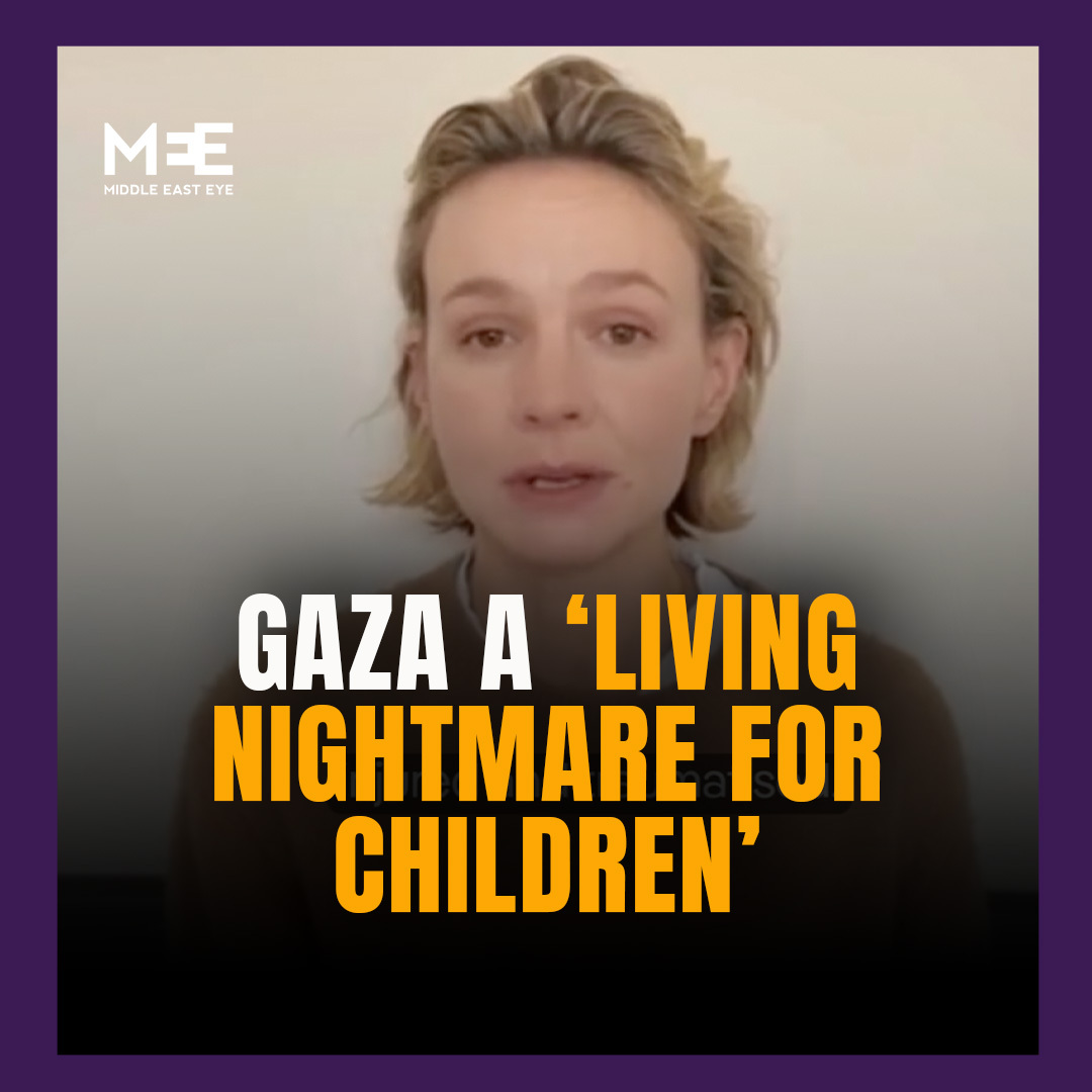 UK actress Carey Mulligan asked people to sign War Child’s petition urging the UK government “to do everything they can” to end children’s suffering in Gaza.
