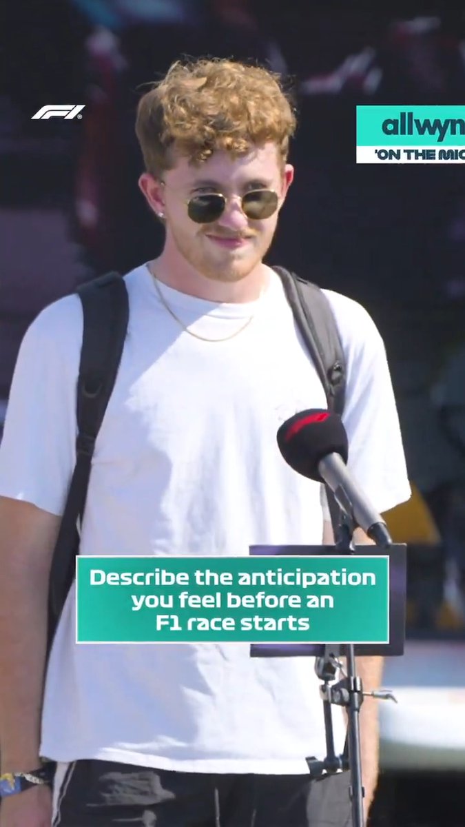 We asked fans at the US Grand Prix to describe that pre-race feeling… 🍿 Take a chance on the mic, presented by Allwyn Global 🎙️ #F1
