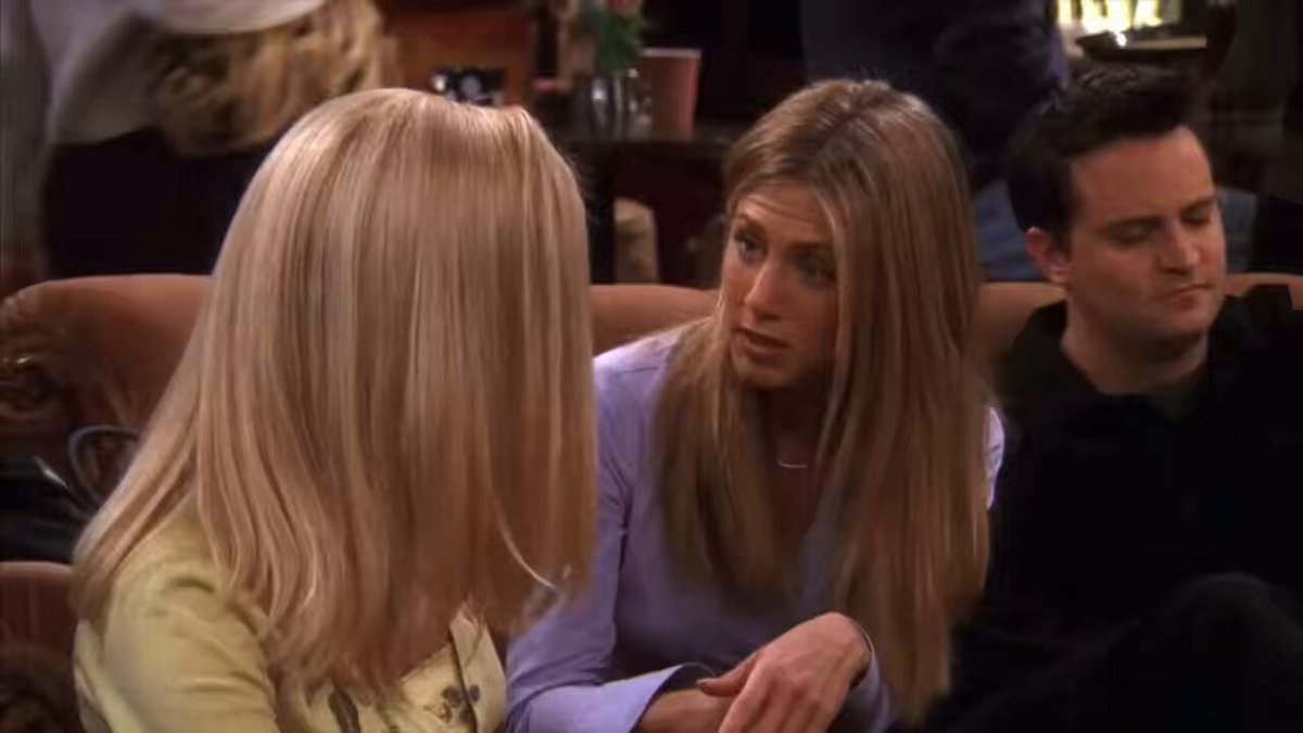 Chandler: That’s weird. I don’t think my boss likes me either. Monica: I don’t think mine likes me either. Ross: Maybe it’s a universal thing? Joey: Or maybe, it’s because you’re hanging around here at 11:30 on a Wednesday.