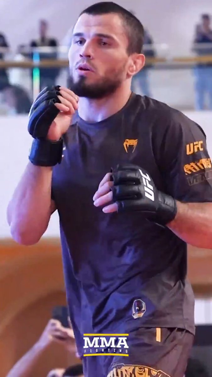 Umar Nurmagomedov puts on a show for the fans at the #UFC321 open workouts in Abu Dhabi