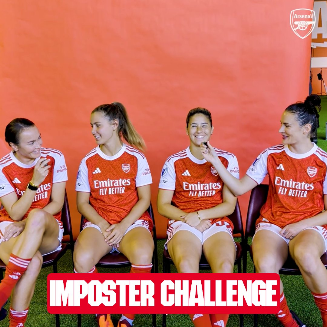 Four Gunners, but all is not that it seems. Who is telling the truth? Caitlin, Vic, Kyra and Emily take on the Imposter Challenge 😂