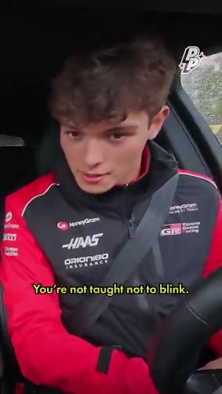 To blink or not to blink 😅 The second episode of Amelia Dimoldenberg's series, Passenger Princess, with Ollie Bearman is out now on her YouTube channel! 📺 #F1