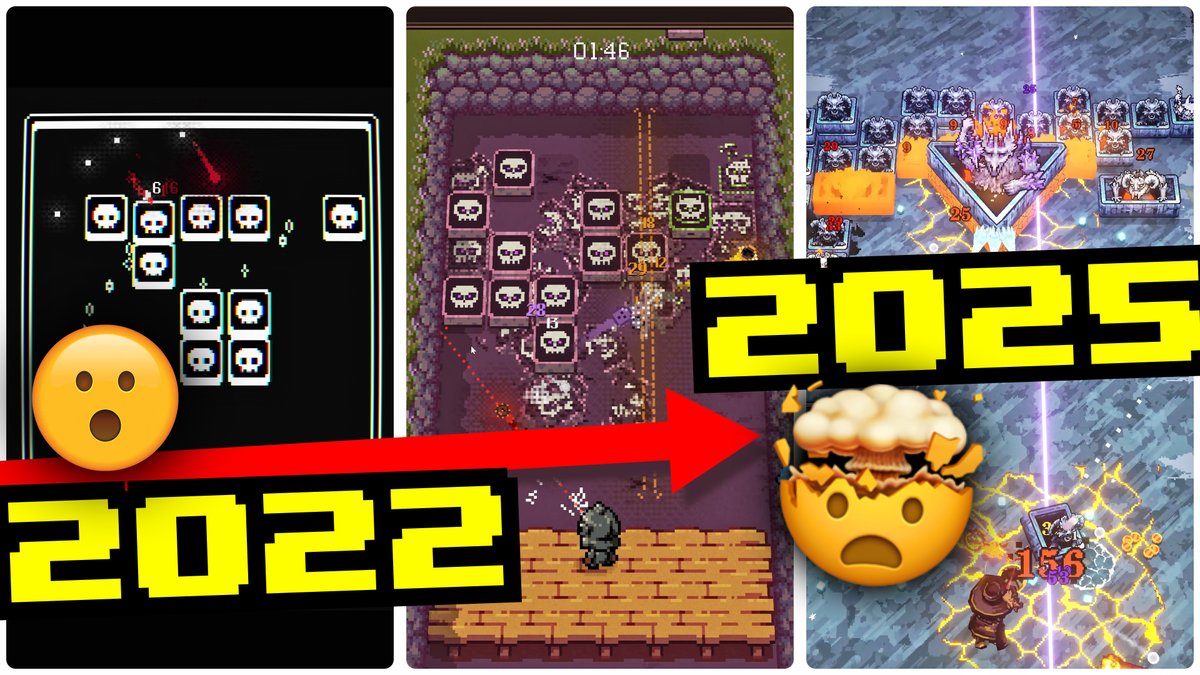 Like the balls themselves, BALL x PIT has evolved since its conception - from a dark abyss of simple forms to an unforgiving gauntlet of pixelated terrors. Watch how BALL x PIT transformed from its early 2022 prototype to the full 2025 release.
