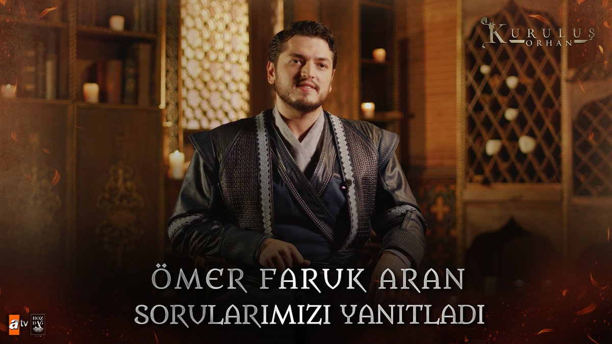 Dizimizin “Alaeddin Bey”i Ömer Faruk Aran ile keyifli bir sohbet! Karakterin hikayesini ve hazırlık sürecini Ömer Faruk Aran’ın kendi ağzından dinleyin! ⚔️ #KuruluşOrhan 29 Ekim Çarşamba saat 20.00'de atv’de. 🔥 atv Bozdağ Film #ÖmerFarukAran #AlaeddinBey