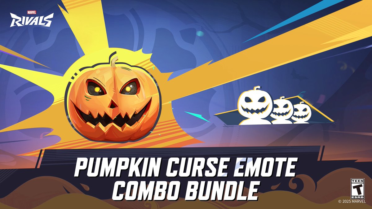 The fright lingers in the shadows for everyone! Claim the free Pumpkin Curse emote to spook up the battlefield with any hero, night or day! Available from: October 24th, 2 AM UTC to November 1st, 12 AM UTC. Make them tremble in fear or laugh in confusion; it's your choice whether to trick or treat your foes! 🎃