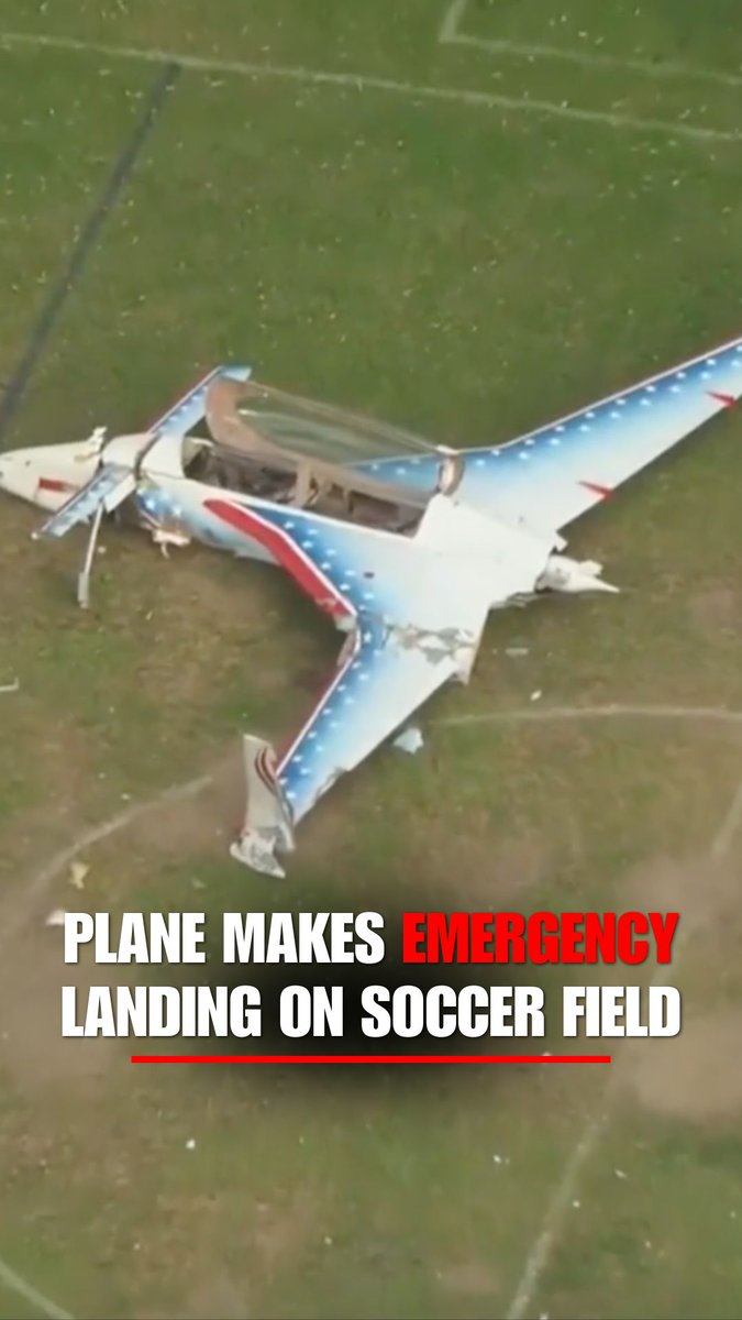 WATCH: A small plane piloted by an elderly man made an emergency landing in Long Beach’s Park, injuring a pedestrian, as first responders rushed to the scene and officials launched an investigation.