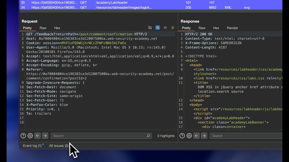 Yeeeeah you could manually figure out a payload for DOM XSS... or you could just ask Burp AI to do it for you.