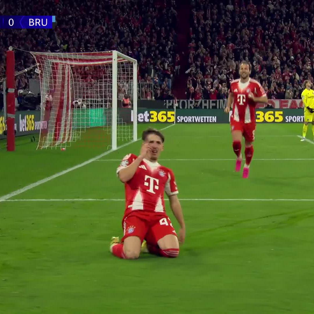Lennart Karl, bist du deppert? 😲🔥 #DAZNmoment Bayern gegen Brügge in der #UCL seht Ihr jetzt live auf DAZN 📺