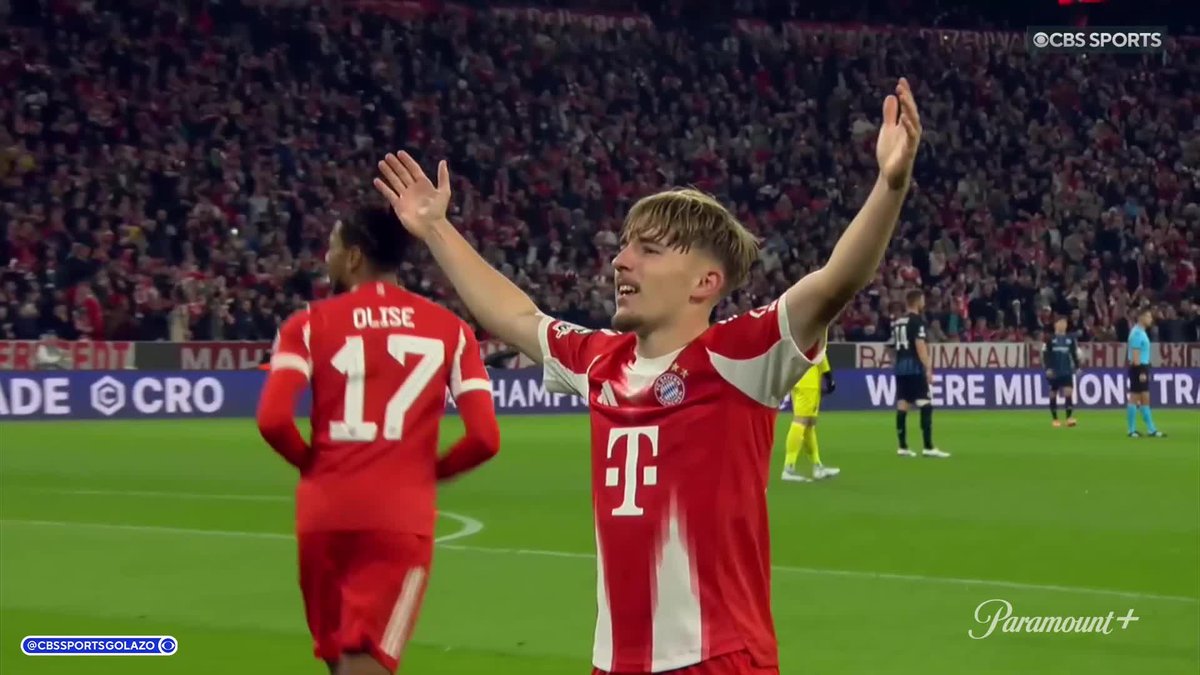 WHAT A GOAL FROM 17-YEAR-OLD LENNART KARL ON HIS FIRST CHAMPIONS LEAGUE START ✨