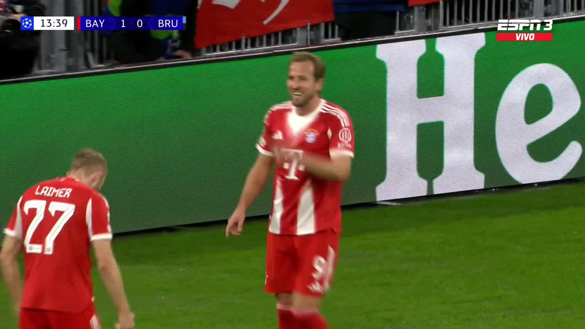 😜 La pre asistencia de Luis Díaz para el gol de Harry Kane ante Brujas