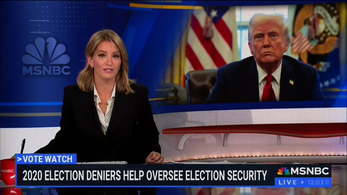 Host: Trump's new election integrity team at DHS includes Heather Honey and Marcy McCarthy, 2 election deniers who worked to overturn the results in GA and PA. Honey hosted a call with election officials last month. Many of the officials left that call alarmed. Honey spent much of her time repeating claims that the 2020 election was fraudulent and made multiple references to a report that election machines couldn't trusted.