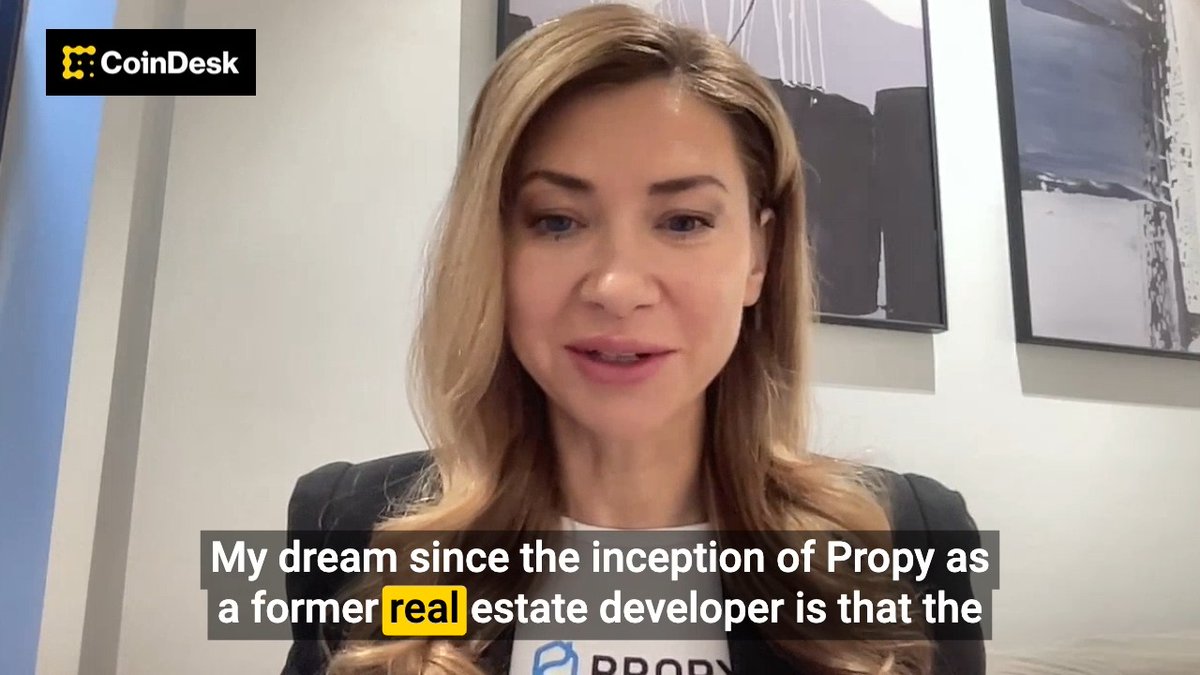 Forget 30-day mortgage approvals. Propy CEO Natalia Karayaneva’s 5-year vision: "Any Bitcoin holder can borrow against their Bitcoin savings and get an instant loan," unlocking global homeownership. Thanks Bridge 👋 for being a sponsor of CoinDesk media network.
